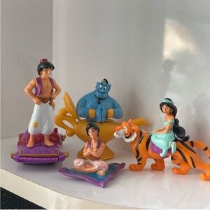 Vintage Disney’s Aladdin toys (Burger King & Sasco) 4 figures 1992